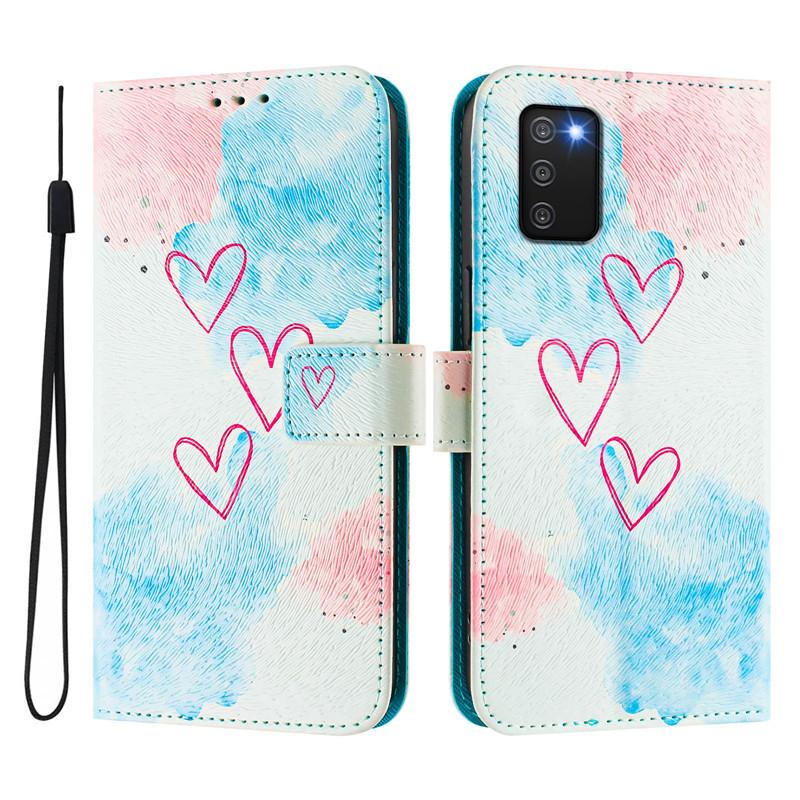 A03 Leather Phone Case For Samsung Galaxy A03s A02s A02 A01 M02 A03 Core A037F Coque Flip Cover Wallet Magnetic Painted Cases