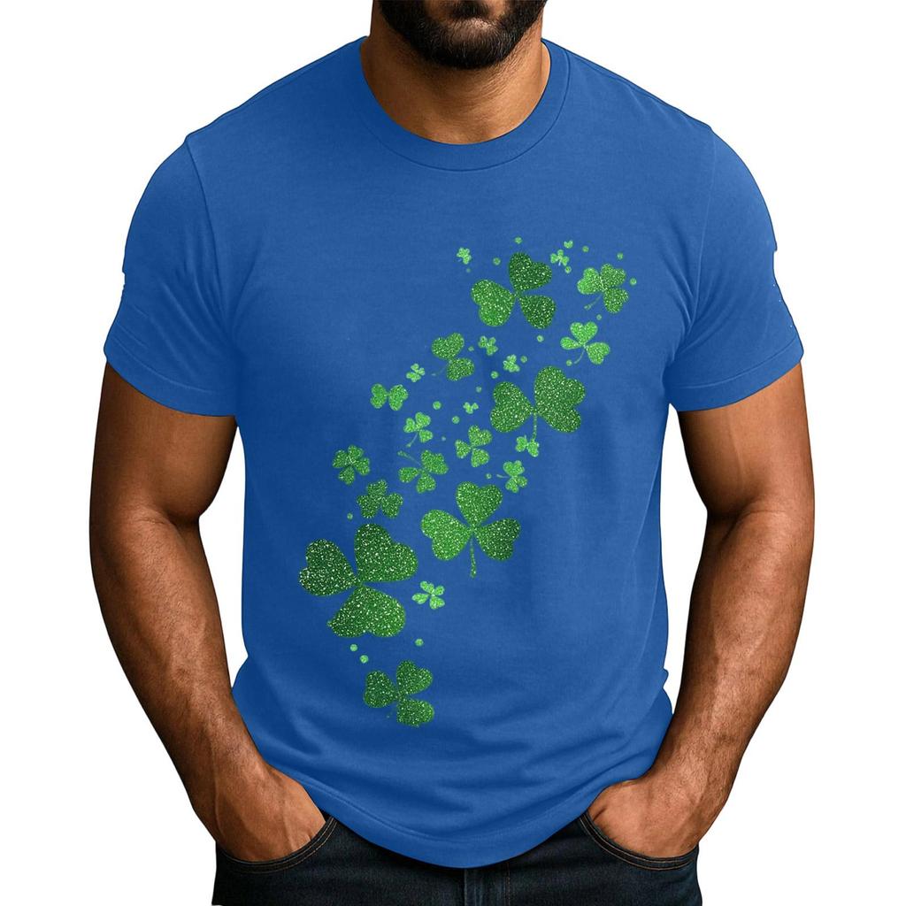 Men's  Popular T-shirt Printed Round Neck Short Sleeve T-shirt