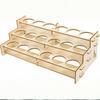 Wooden Paint Rack Organizer for Pigment Bottles and Art Supplies Display Shelf Compact Storage for Crafting and Painting Supplie