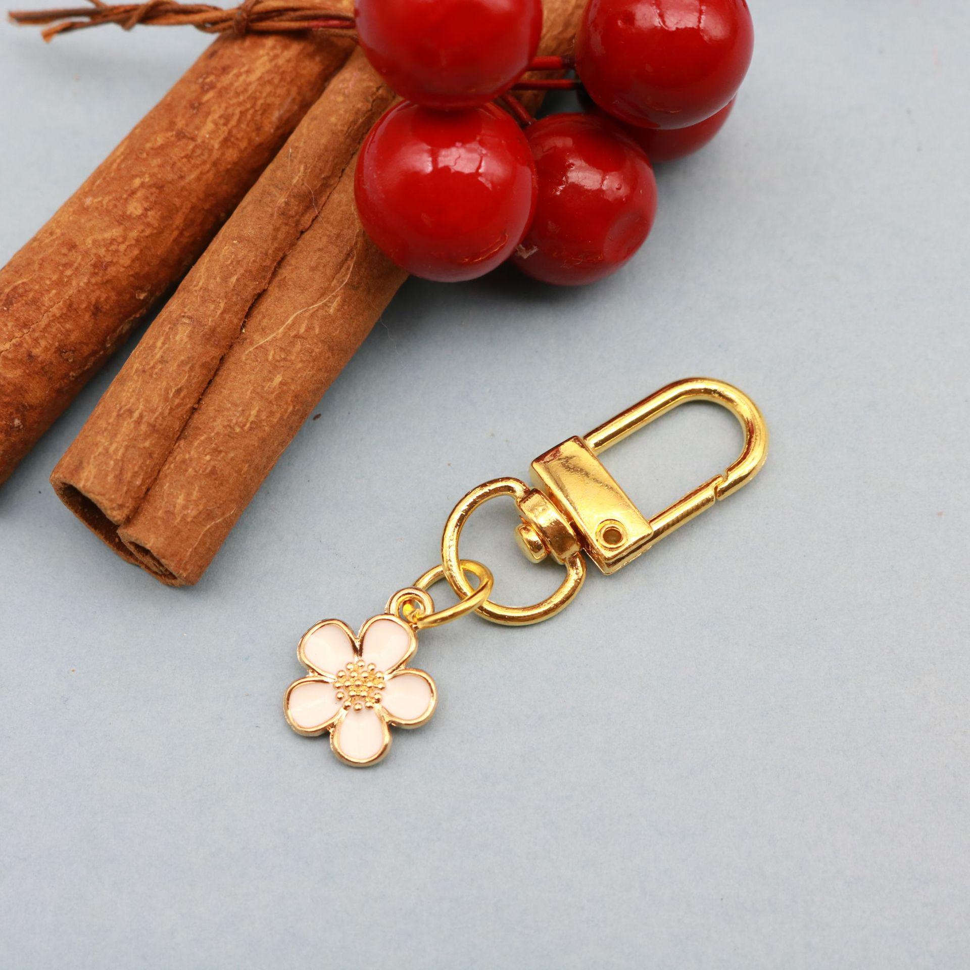 Japanese Cherry Blossom Oil Drip Keychain Pendant