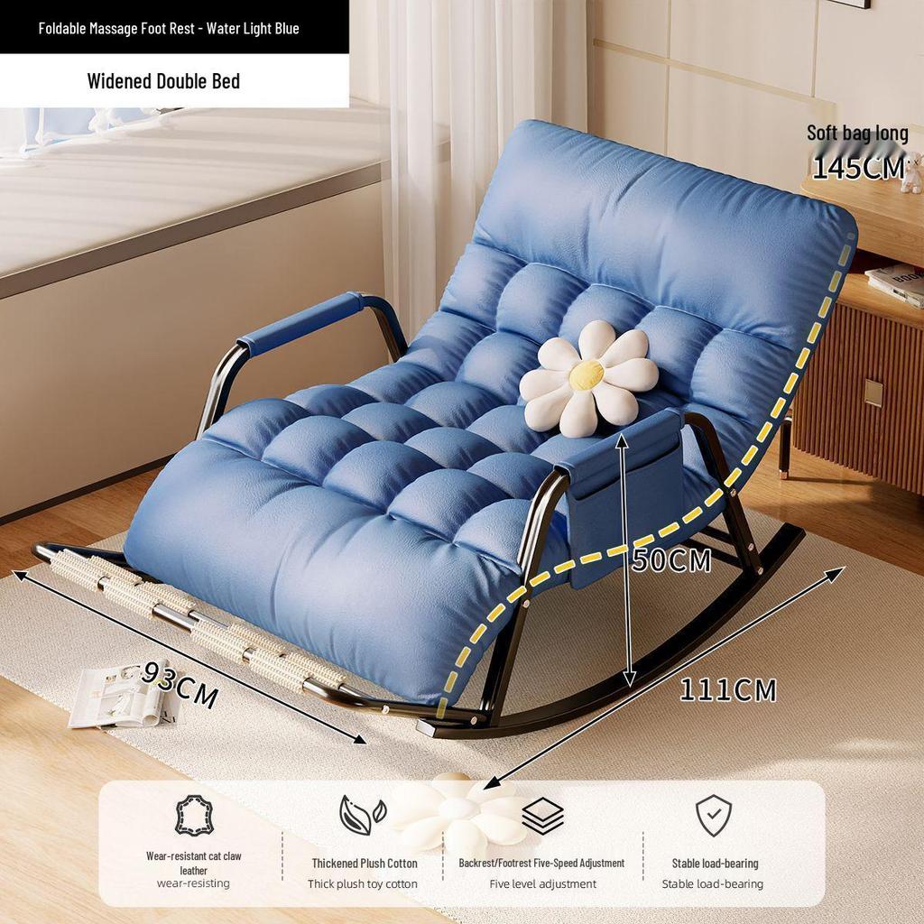 Adult Rocking Lounge Chair for Balcony & Home – Single Lazy Sofa Chair