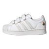 adidas Superstar Wygodne Zapinanie C Lampki LED Pakiet - Białe Buty Dziecięce Cloud-White Core-Black JI0509