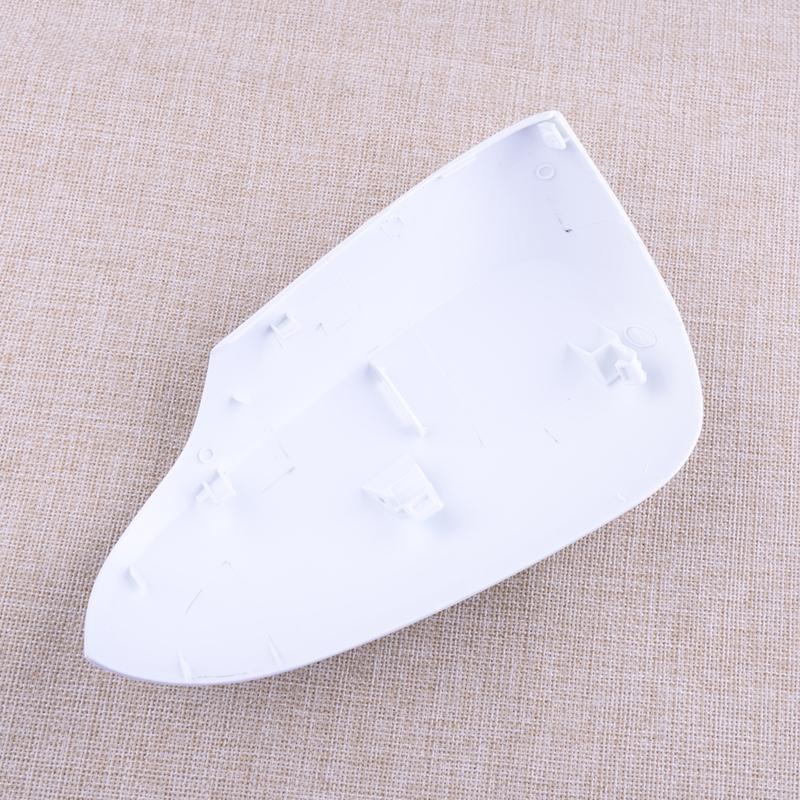 White ABS Plastic Exterior Right Side Door Wing Rear View Mirror Cover Trim Cap Decor Fit for Toyota Prius C 2012 2013 2014-2018
