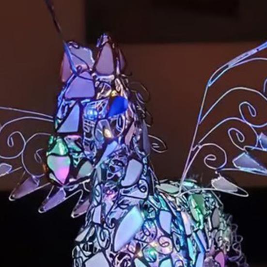 Horse Figurine Night Light Colorful Acrylic Flying Horse Statue Desk Lamp Home Office Bedroom Bedside Decorative LED Pony Table Lamp