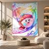 Tapiz Decorativo, Arte de Pared Impreso de Kirby, Colgante de Pared Ligero Para Fondo de Dormitorio