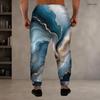 Men S Plus Size Drawstring Waist Colorful Printed Jogger Pants Side Pockets Cuffed Ankle