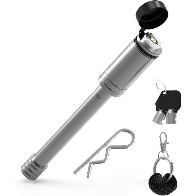 TOPICK 5/8" Trailer Hitch Lock with Extra Long 4-1/2" Span, Stainless Steel Hitch Lock Pin, 2" & 2.5" & 3" Receiver Lock, Truck Locking Hitch Pin,
