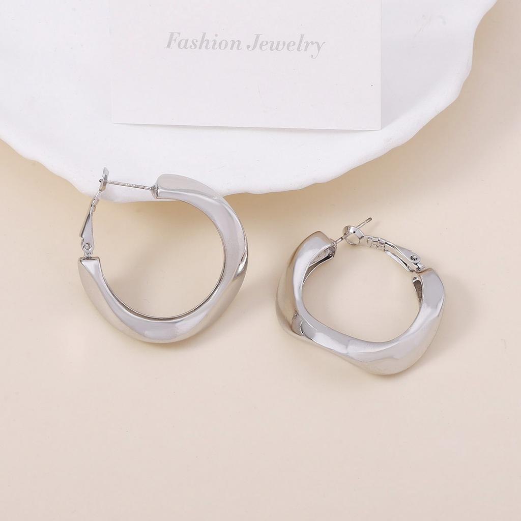 Fashion New Irregular Geometric Streamer Unique Design Ear Buckle Earrings Niche Light Luxury Earrings