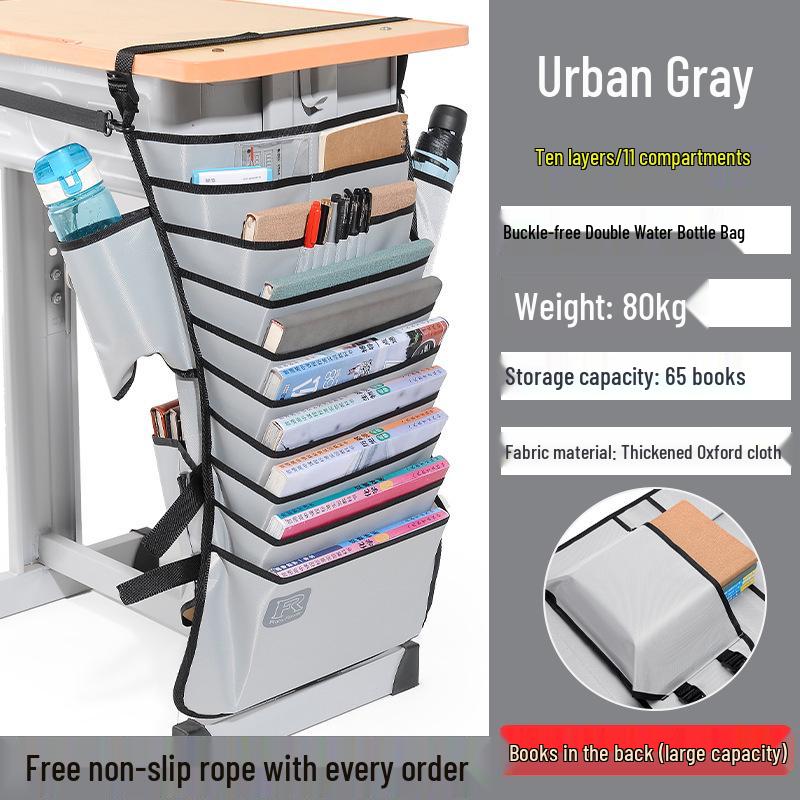 Large Capacity Hanging Desk Book Bag for Students