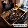 Skull Gothic Theme Custom Mouse Pad Personalized With Name Text Customized Desk Mat For Office Home Decor