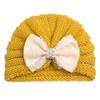 Winter new baby wool hat, children's pearl bow thermal pullover hat, baby hat