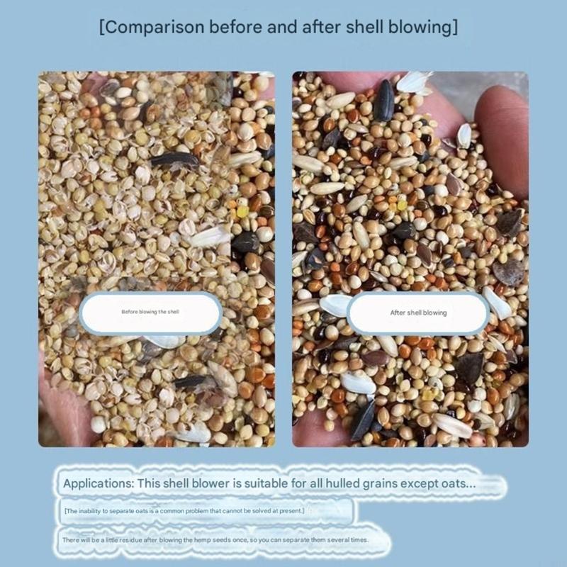 Electric Grains Husk Separator Equipment with Drawer Design Feed Cleaner Blower for Bird Feed Cleaning Processing M4YD