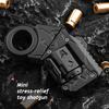 Novelty Fidget Toy Alloy Mini Shell Ejecting Gun Hand Spinner Fun Stress Relief Multiple Modes Christmas Birthday Gift for Boys