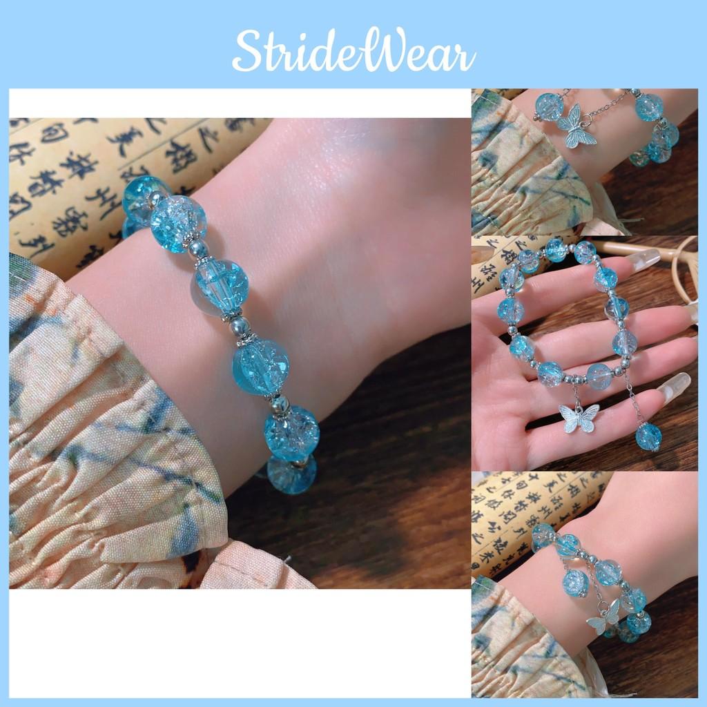 Chic Summer 2024 Ice Crack Glazed Butterfly Bracelet Unisex Geometric Design