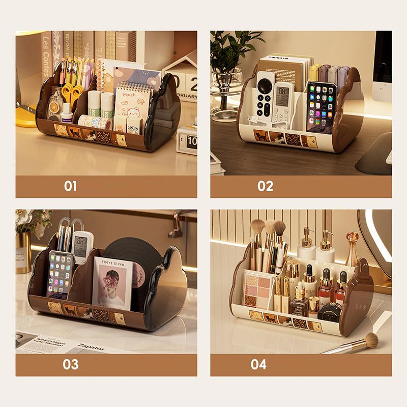 Desktop Storage Box, Pen Holder, Stationery Organizer, Cosmetic Compartment Storage Box, Office Desk Miscellaneous Item Rack