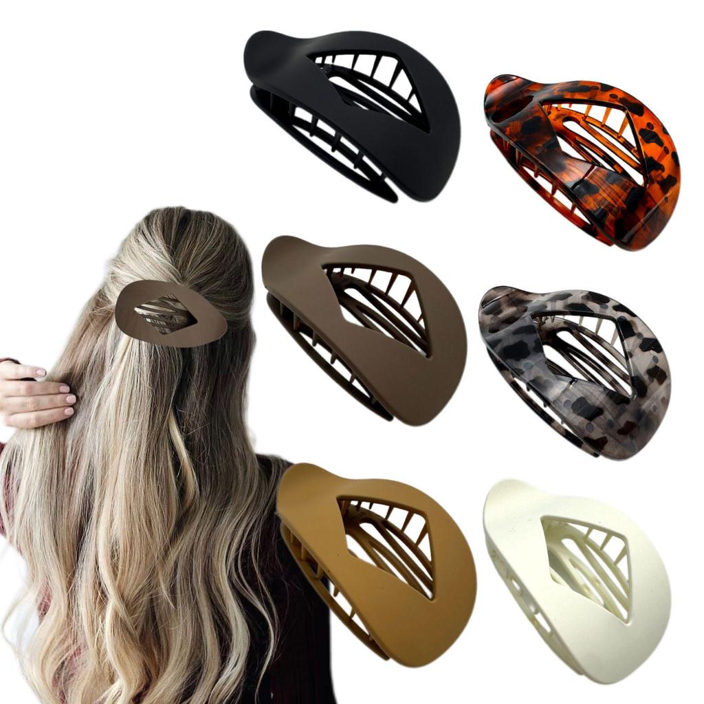 Curved Oval Updo Hair Claw - Temperament Shark Clip