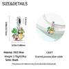 Spring Day Series Copper Metal Clover Horseshoes&Flowers&Bottles Dangle Charm Bead Component Compatible With Brand Bracelet High Quality Fine Jewelry