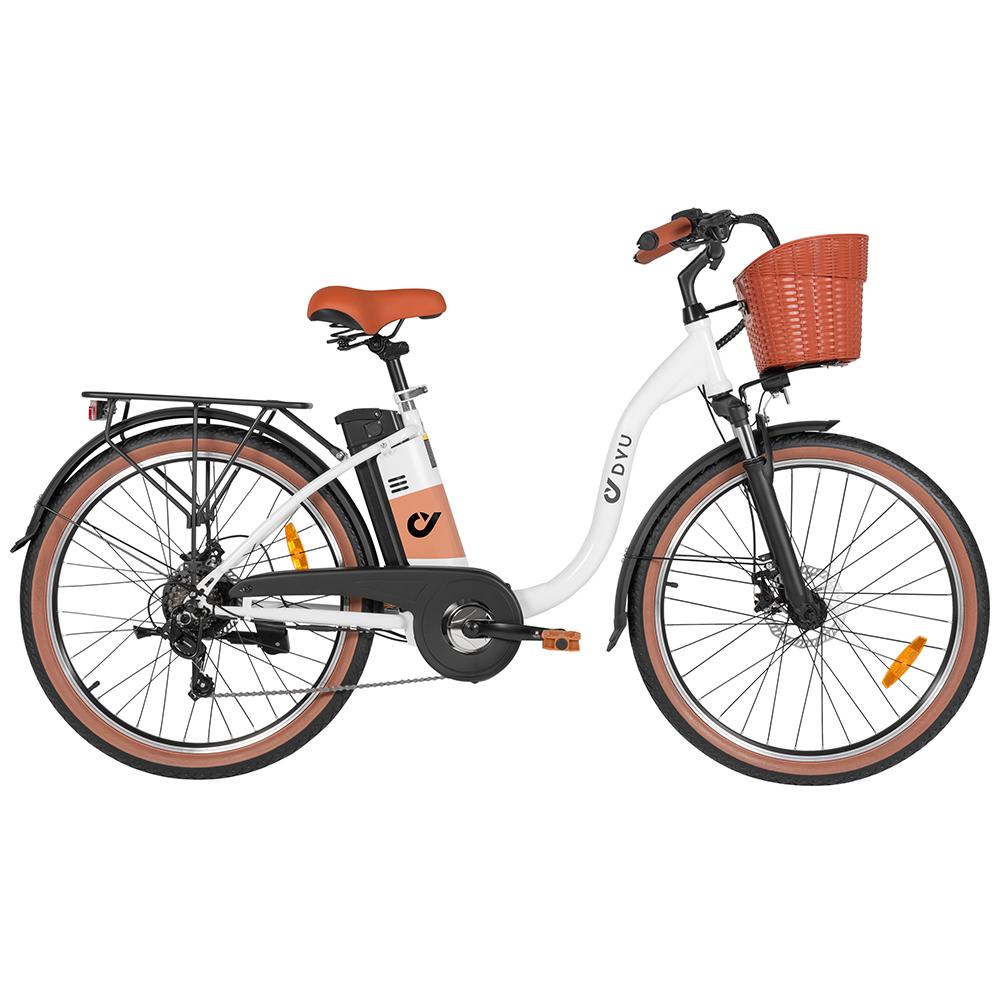 DYU C6 PRO Elektrinis dviratis su priekaba suaugusiems 250W variklis 36V15.6AH baterija Miesto važinėjimas elektrinis dviratis 26.2 colio padangos Važiavimas lauke E-dviratis