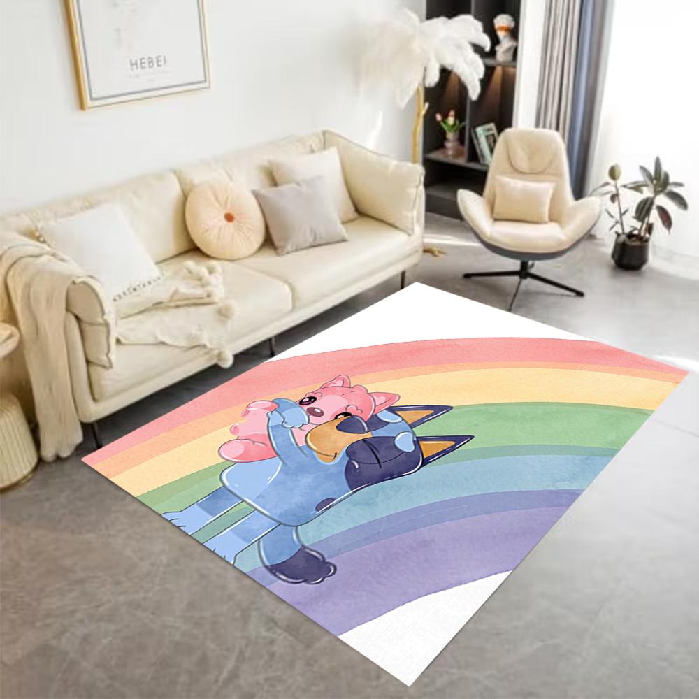 Bluey Bingo Hug Area Rug Suitable for Balcony Hallway Decorate room Kitchen Antislip Carpet Anime Office Decor Wedding Party Gift