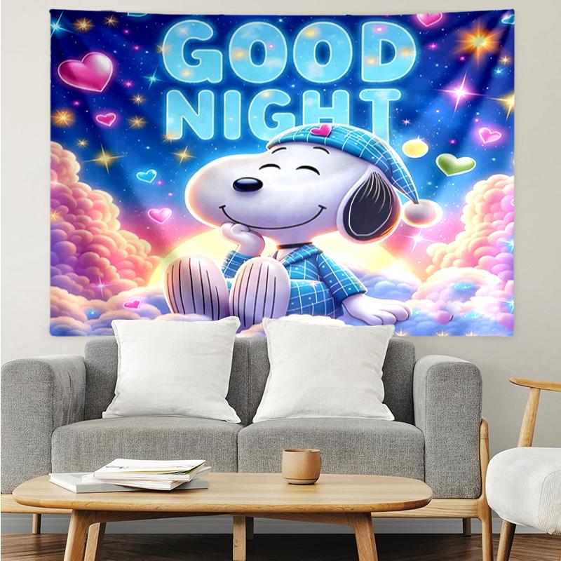 Cute Dog Dreams Under Stars Tapestry Hanging for Bedroom,Livingroom, Playroom,Decor Art Room Wall Tapestry Holiday and Birthday Gifts