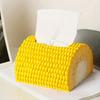 Unique Corn-Shaped Tissue Box Holder - Creative Decor for Living Room & Dining Table, Durable Plastic
