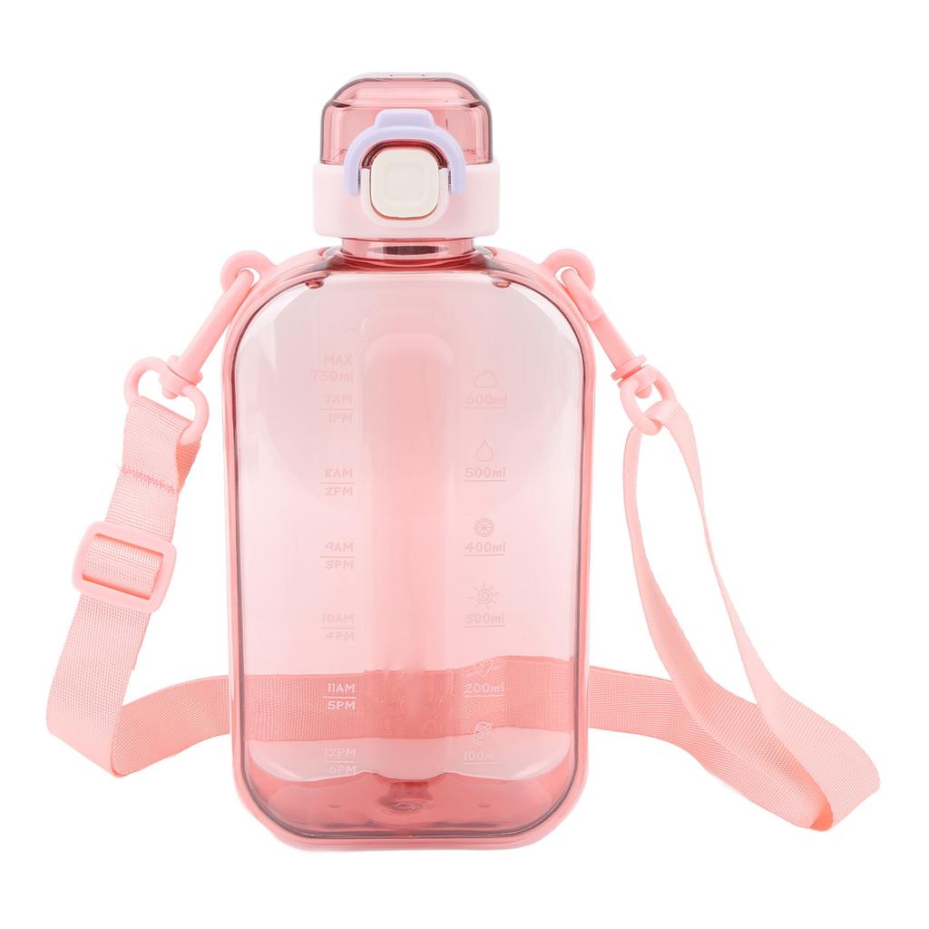 750ml 25oz Große Kapazität Tragbare Sport-Wasserflasche mit Schultergurt