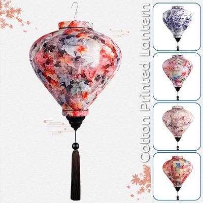 12/14 cali Chiński Tradycyjny Lampion Pałacowy Wodoodporny Lampion z Tkaniny Japonia Wietnam Lampion Śródjesienny Dekoracja Imprezowa Festiwalowa