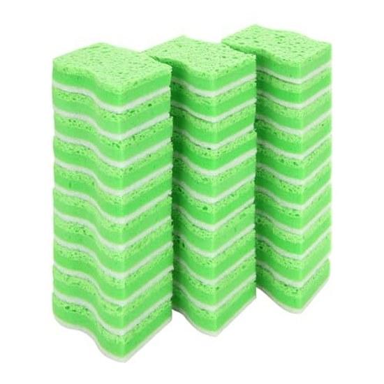 SpongeDishwashingDish SpongeKitchen Sponge30 pieces1072.5cm Composite structure cellulose-based wood pulp polyurethane scrubbing surface making it use
