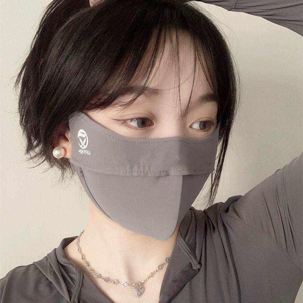 Outdoor Sunscreen Veil Face Mask Ice Silk Mask Face Cover Sunscreen Face Scarf Face Gini Mask
