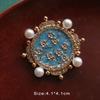 Colorful Baroque Pearl Gem Enamel Brooch Pin