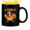 Chicken Style Mug Ceramic Hot Coffee Cup F-Caw-F Chicken Pattern Mug Ceramic Farmhouse Themed Coffee Mug Animal Tea Cup