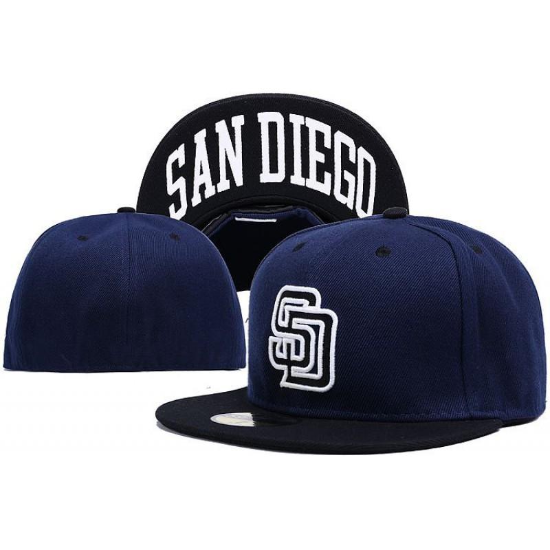 San Diego Padres Baseball Cap Unisex Sun Protection Wide Brim Non-Adjustable Dome With Embroidered