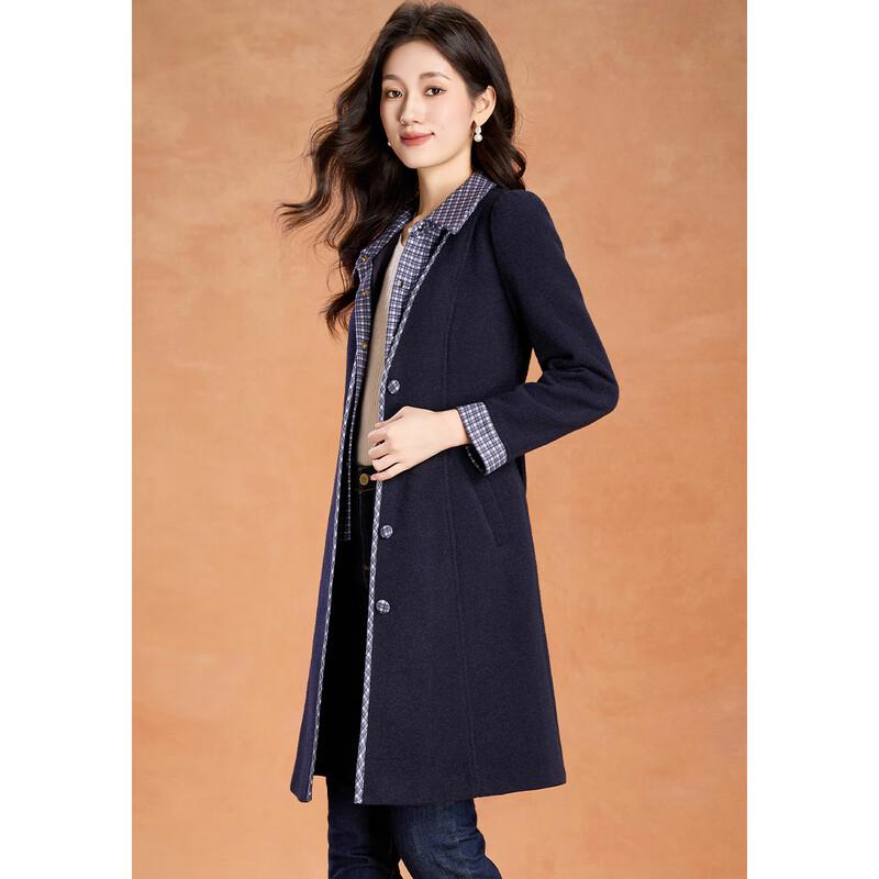 Kebell Eleganter Französischer Stil Mittellanger Übermantel