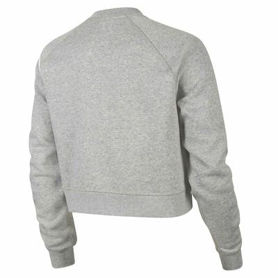 Sweatshirts Women's Gray Crew Neck Moderate Regular CV8654-063