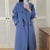 Temperament Lazy Style Albaka Camel Wool Coat Women, High-end Double-sided Woolen Coat