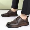 Soft Sole Leather Casual Shoes Men's British Retro Versatile Men's Casual Leather Shoes First Layer Cowhide Formal Business Men's Shoes