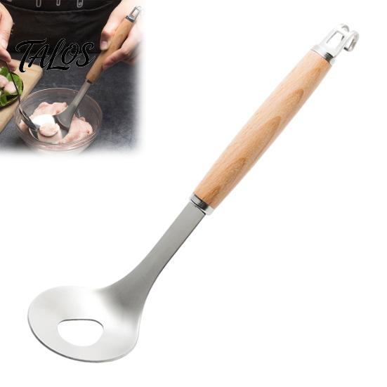 Meatball Molds for Kitchen Spoon Maker Tool, Stainless Steel Non-stick Scoop, Gadget Cooking Long Wooden Handle Shaping Handy Scoop Tool