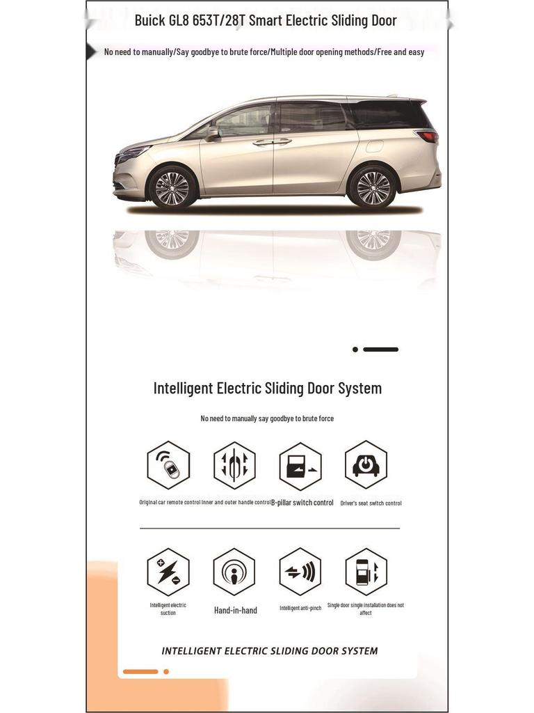 GL8 Middle Door Electric Remote & Manual Control for Buick 653T Sliding Door