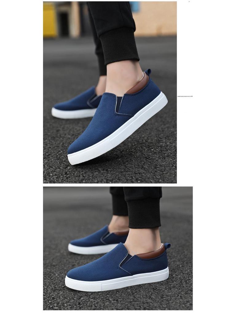 2024 Plus Size Men's Korean Slip-On Canvas Shoes - Old Beijing Style