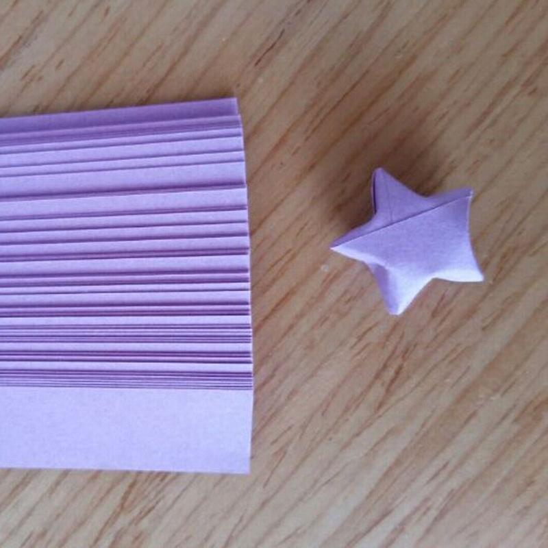 80Pcs/lot Handcraft Origami Lucky Star Paper Strips Quilling Decoration Random Colors