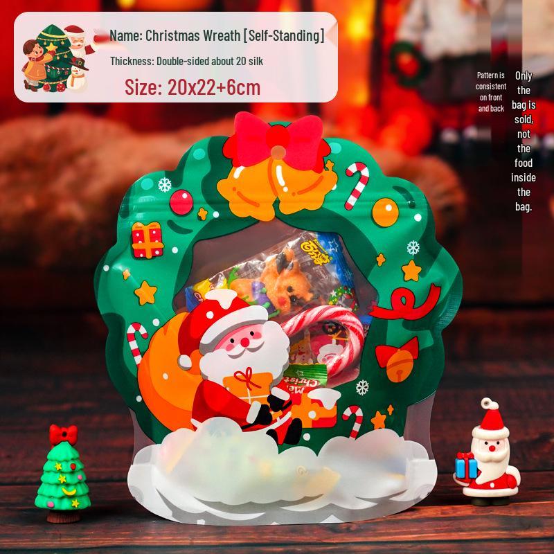 Festive Red Sock Candy Gift Bags: Christmas Self-Sealing Holiday Decoration