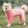 Soft Dog Jumpsuit Long Sleeves Dog Sterilization Suit Dog Four-Legged Pajamas  Spay Recovery