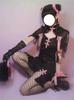 Sexy Lolita Black and White Cute Costume [CAWILXHA] [Pussy Claw] Cheongsam, Cosplay, Dress, Costume, (S, Black2)