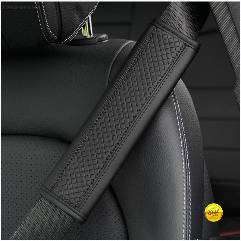 PU Leather Car Accessories Seat Belt Safety Shoulder Cover Breathable Protection Seat Belt Padding Pad Car Accessories Interiors