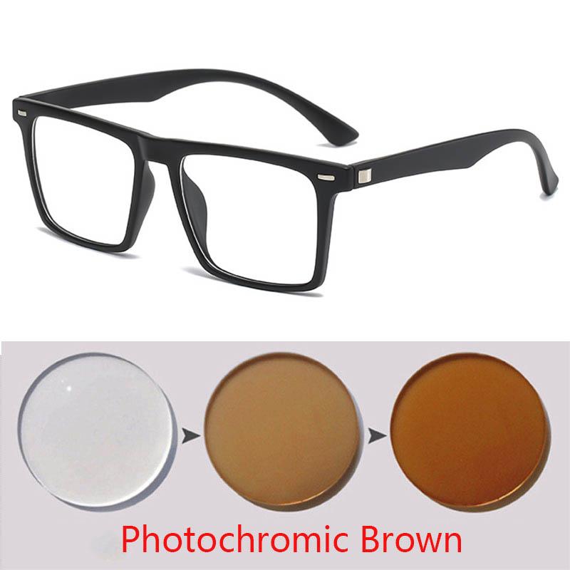 2302 Square Big  Frame Clear Lens Prescription Glasses Myopia Nerd Spectacles Degree -0.5 -1.0 -2.0 -3.0 -4.0 To -6.0