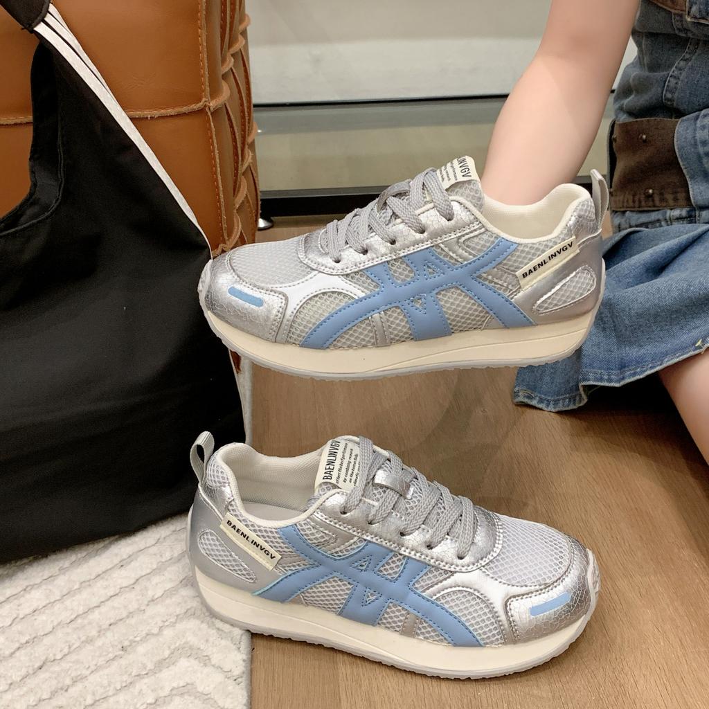 Damen Dicksohlige Cross Runde Zehenpartie Dünne Modeschuhe Damen Bequeme Atmungsaktive Freizeit Verschleißfeste Schuhe De Mujer