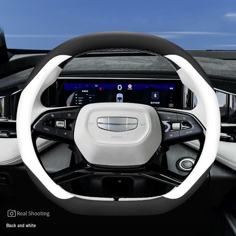23 Geely Galaxy L7/L6 Boyue L Genuine Leather Steering Wheel Cover, Fits Boyue COOL/X, Ultra-thin Design