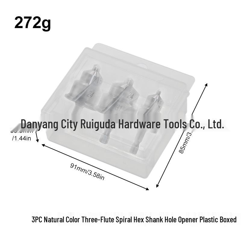 PPR Titanium-Coated 3-Flute Hex Shank Hole Opener Drill, Sizes 20/25/32mm for Plumbing and Pipe Expansion