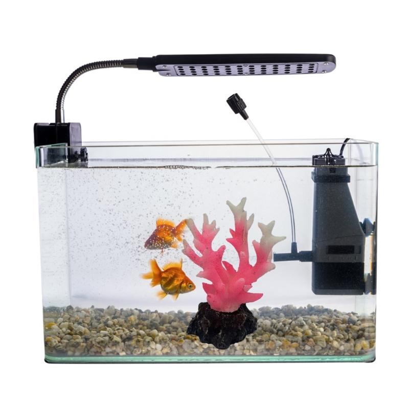 Aquarium Landscape Fluorescent Coral Simulation Coralreef Fish Tanks Decoration Aquatic Pet Landscaping Plant Figurine