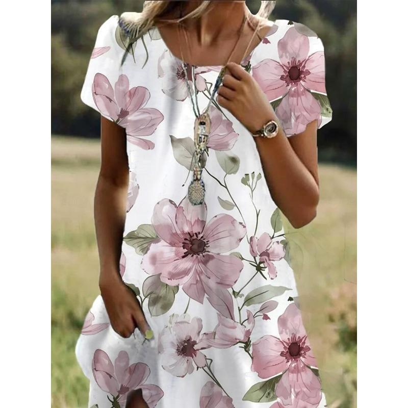 Women's Mini Dress A Line DressCasual Dress T Shirt Dress Tee Dress Sundress Stylish Casual Vacation Casual Daily Regular